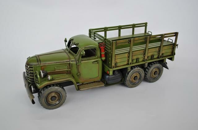 Metal Askeri Kamyon Modeli 41x13x14 cm.(jLTK2848-GN)