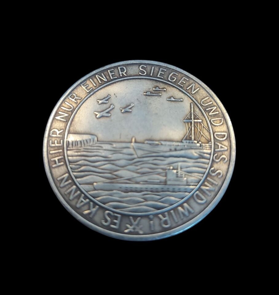 4 cm. Çap Ww2 Alman Britanya   Deniz ve Hava Savaşları (1940-1941) Tablet Madalyon