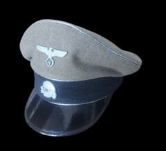 Ww2 Dönemi Alman Schutzstaffel Subay Schirmmütze (Kasket) Şapka Unisex (55-59 Numara)