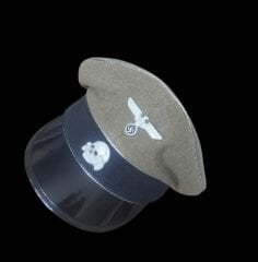 Ww2 Dönemi Alman Schutzstaffel Subay Schirmmütze (Kasket) Şapka Unisex (55-59 Numara)