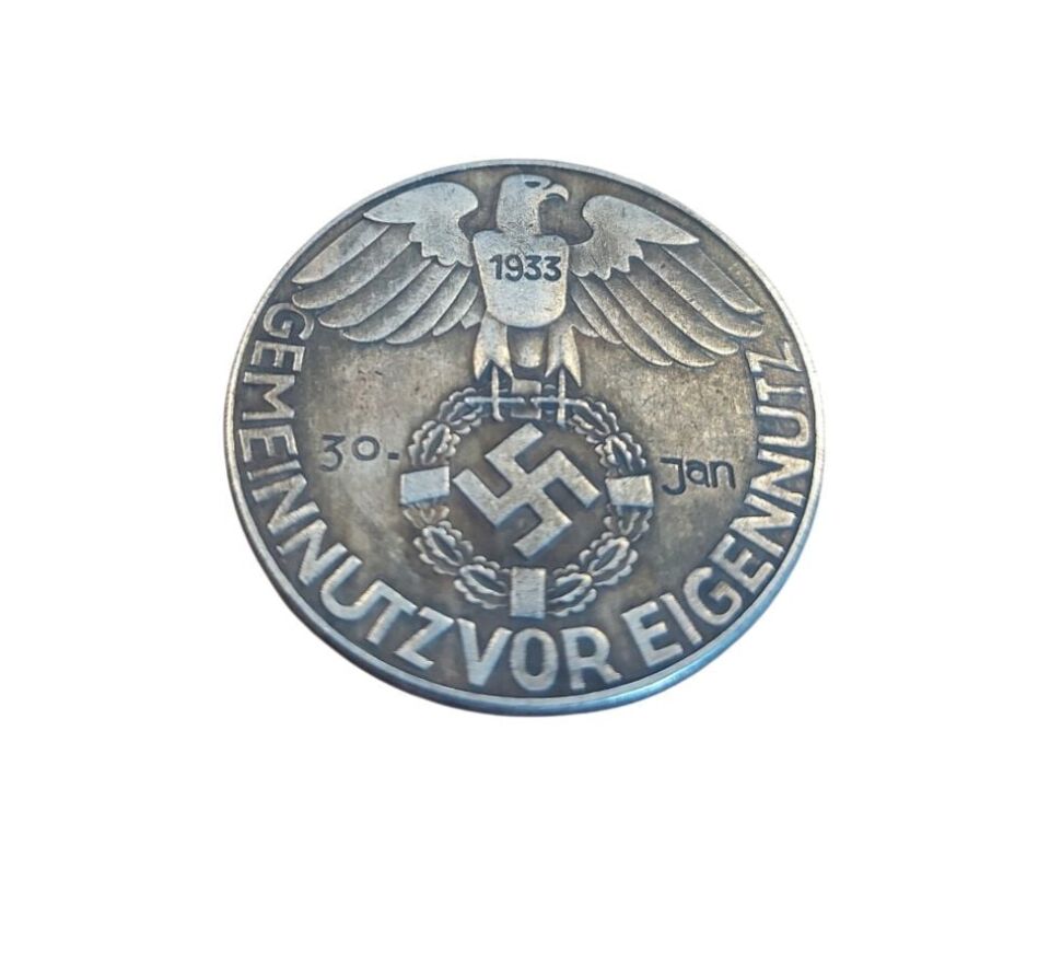 3.5 cm. Çap 1933 Alman Şanşölye Madalyası