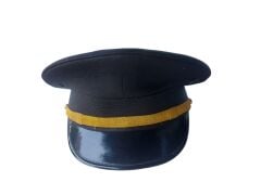 Mesdres Siyah Subay Şapka (55-56-57 Numaralar) Sıfır Ürün