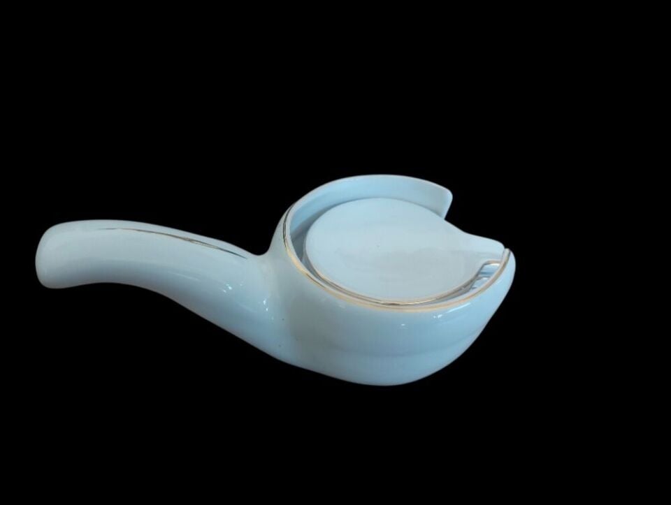 15x8 cm Porselen İçinde 4 Adet 8x7 cm Porselen Sunumluklar (Altın Varak Süslemeli)