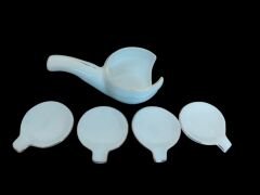 15x8 cm Porselen İçinde 4 Adet 8x7 cm Porselen Sunumluklar (Altın Varak Süslemeli)
