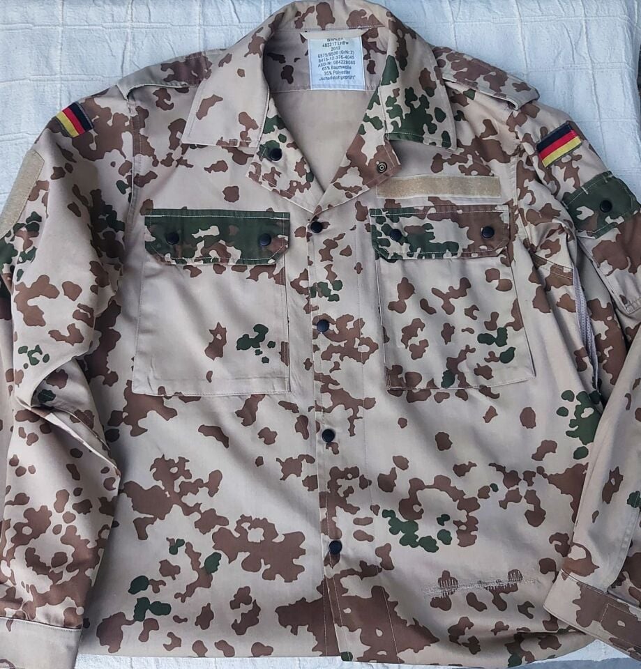 Alman Ordusu Deniz Piyade Kamuflaj Ceket Unisex (M Beden)