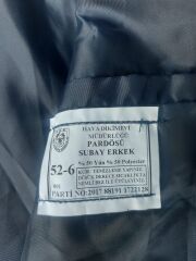 Hava Kuvvetleri Komutanlığı Pardesü Lacivert Renk (Trençkot) Sıfır Ürün (52-6/L Beden)