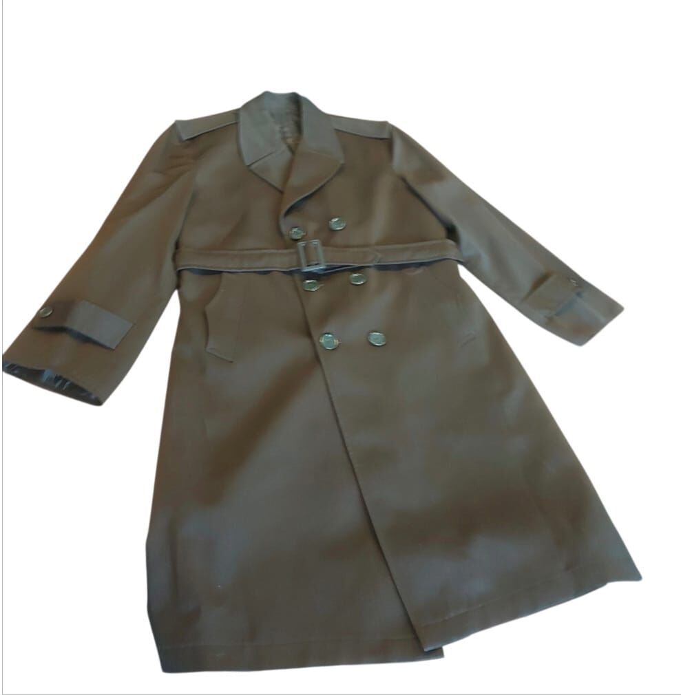 Kara Kuvvetleri Komutanlığı  Pardesü Haki Renk (Trençkot) Sıfır Ürün  (45B-S Beden)