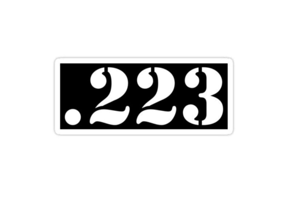 .223 Cephane Mühimmat  Kutusu Sticker Plaka