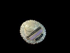 3.5x4 cm. 1987 Alman Atıcılık Başarı Rozeti Metal/Mineli