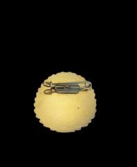 3.5x4 cm. 1987 Alman Atıcılık Başarı Rozeti Metal/Mineli