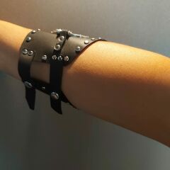 Hakiki Deri-Paslanmaz Metal Bileklik Modeli