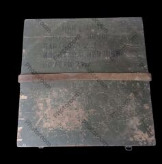 43x43x11 cm. 1988 Sovyet Ahşap Mühimmat Sandık Haki Renk