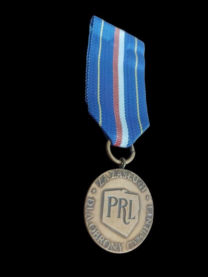 3 cm. Çap Polonya Halk Cumhuriyeti (PRL) Resmi Savunma Nişanı (1976 Soğuk Savaş Dönemi)