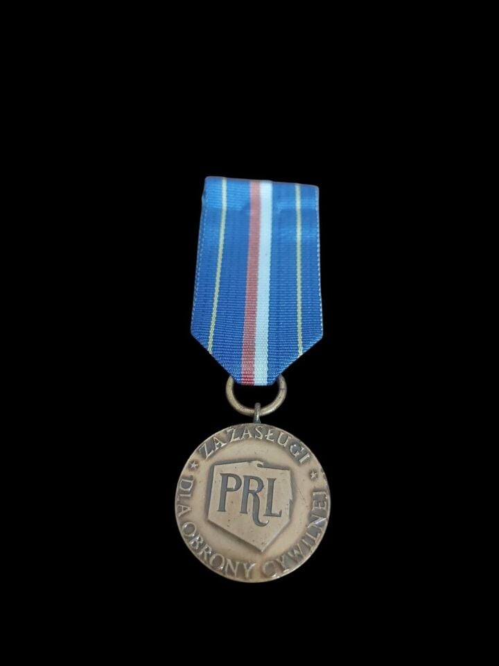 3 cm. Çap Polonya Halk Cumhuriyeti (PRL) Resmi Savunma Nişanı (1976 Soğuk Savaş Dönemi)