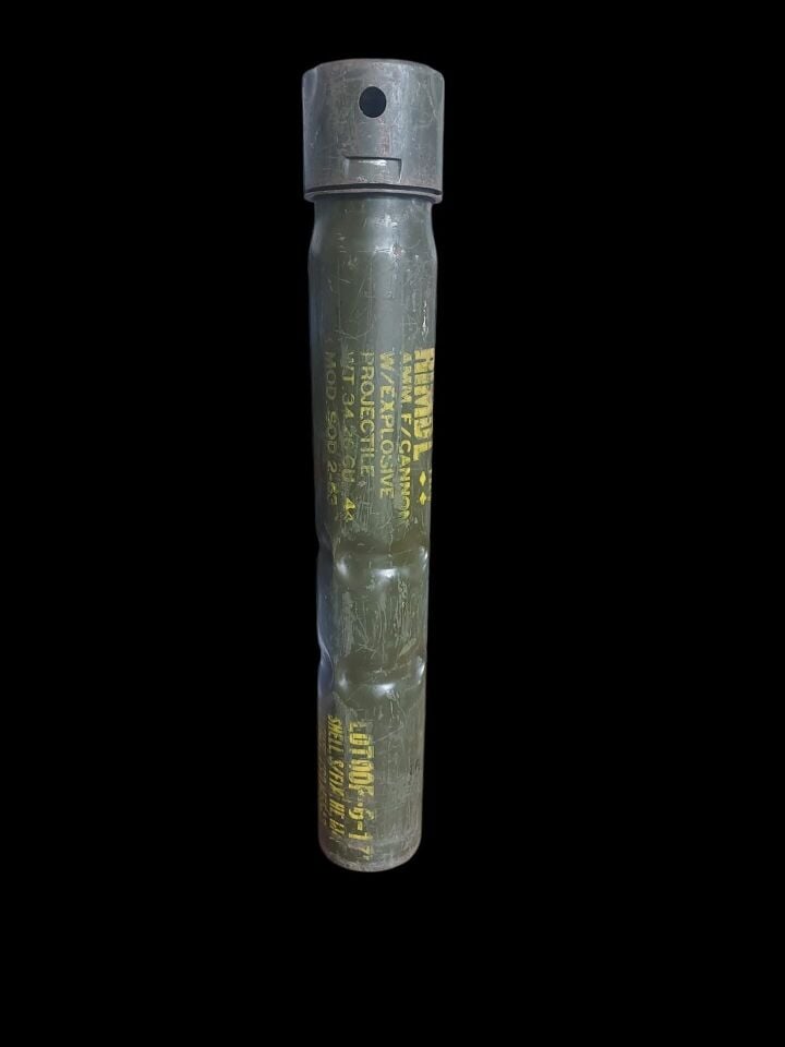 75 mm. Obüs (Homitzer) Mühimmatı Koruyucu Taşıma  Tüpü Metal (79x12 cm.)