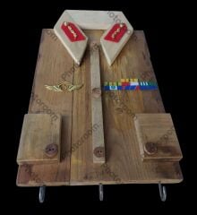 25x43 cm. Üniforma Formunda Ahşap Askılık Modeli