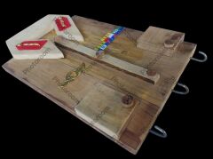 25x43 cm. Üniforma Formunda Ahşap Askılık Modeli