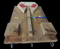 25x43 cm. Üniforma Formunda Ahşap Askılık Modeli