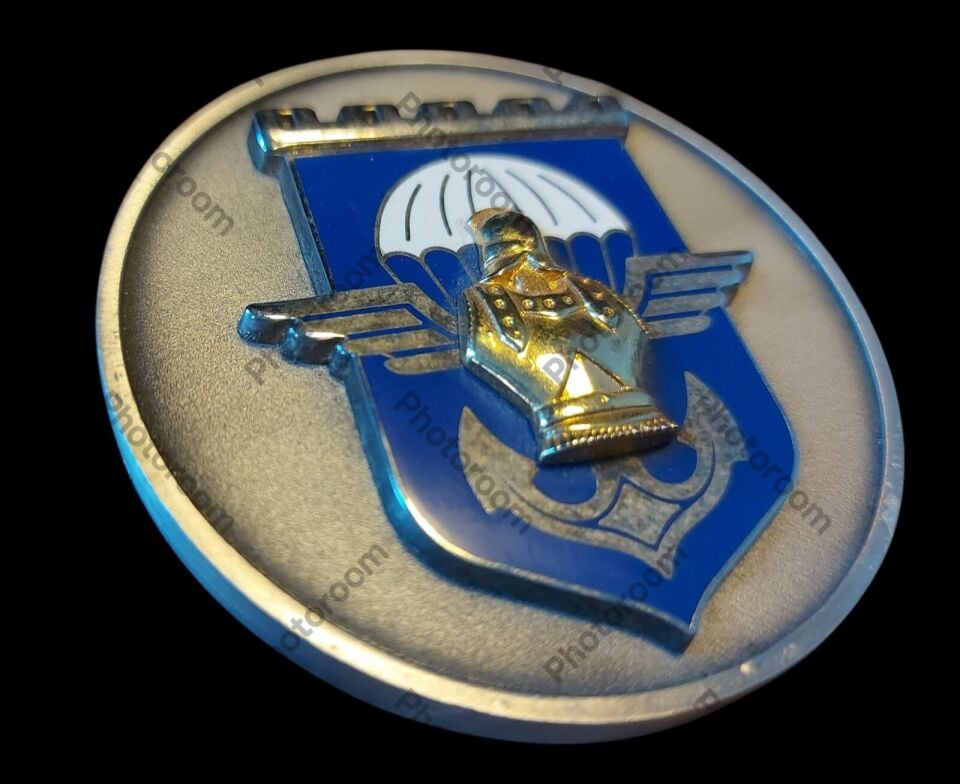 6,5 cm. Çap 17. Paraşüt  Mühendis Alayı Fransa Madalyon (Ağır Metal Malzeme)