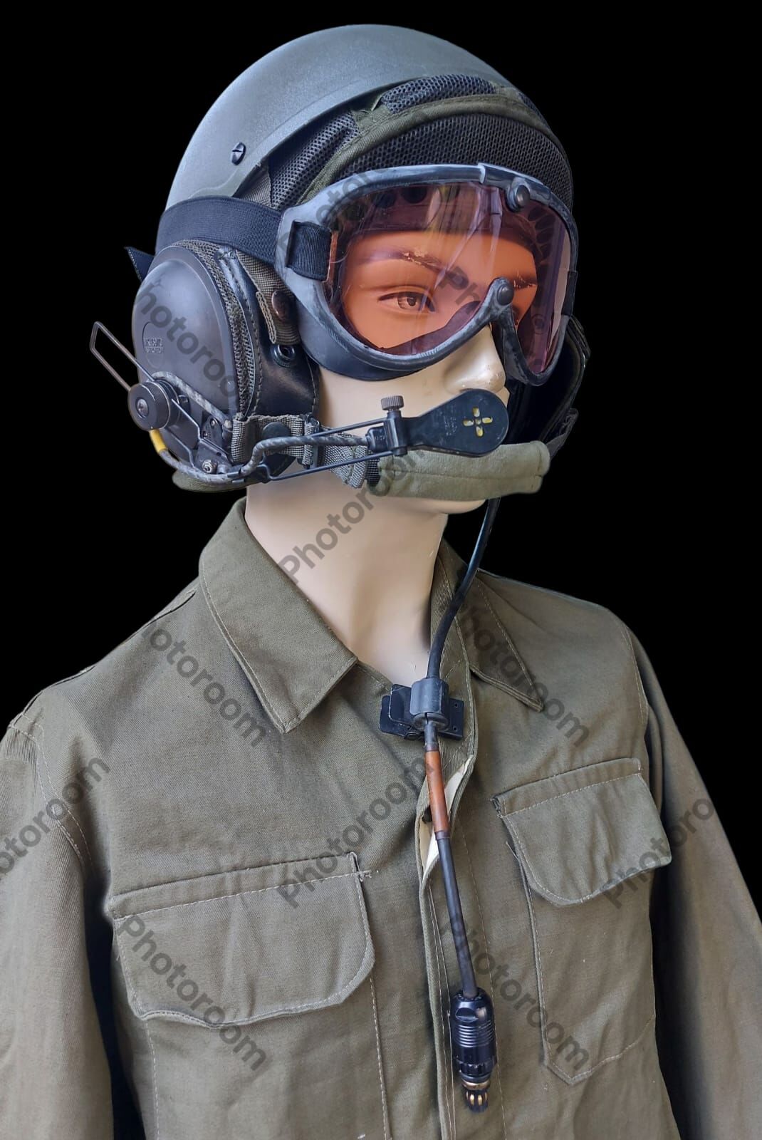 1988 ABD Ordusu DH-132 Muharebe Aracı Mürettebat Tank Kask+Gözlük