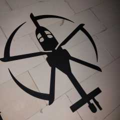 Metal Helikopter Dekoratif Model-5