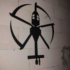 Metal Helikopter Dekoratif Model-5