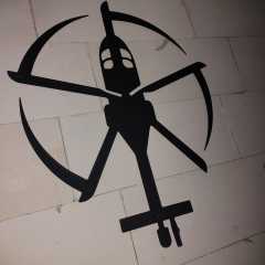 Metal Helikopter Dekoratif Model-5