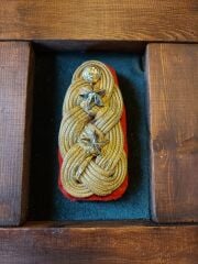 20x25x4 cm. Vintage Ahşap Duvar Çerçevesi Model-1 (Sb. Apoleti İle Birlikte)