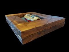 20x25x4 cm. Vintage Ahşap Duvar Çerçevesi Model-1 (Sb. Apoleti İle Birlikte)