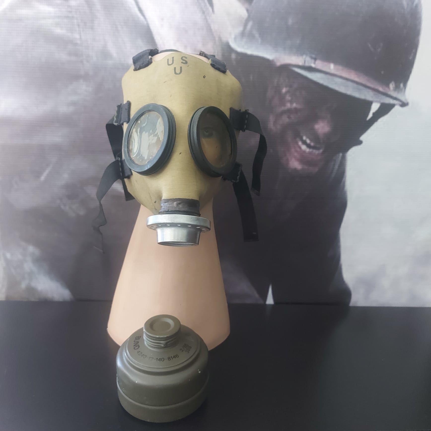 US M1A2 Gaz Maskesi+40mm Filtre