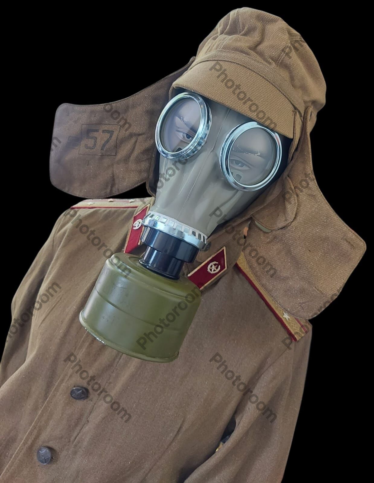 Rus OKZK(Afghanka-Çernobil) Şapka-GP5 Gaz Maskesi+Gost Filitre Kombini Unisex