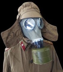 Rus OKZK(Afghanka-Çernobil) Şapka-GP5 Gaz Maskesi+Gost Filitre Kombini Unisex