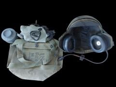 1952 US M9A1 Gaz Maskesi+60mm Filitre+Çanta ve US DH-132 Mürettebat Kask Kombini