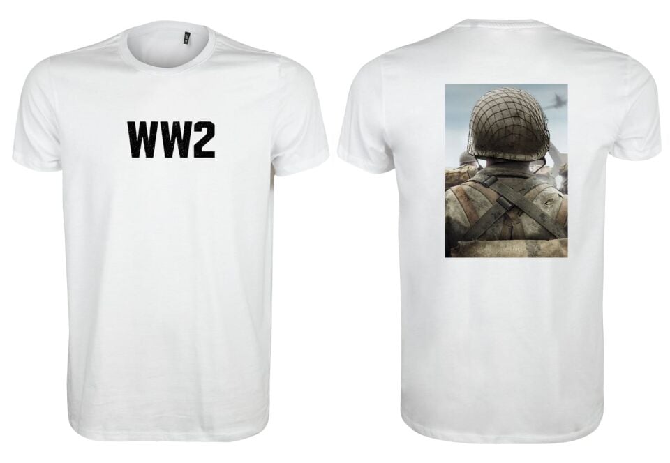 Beyaz Renk Ww2 Temalı Çift Taraf Baskılı Fanila Unisex (S-M-L-XL-XXL Beden)