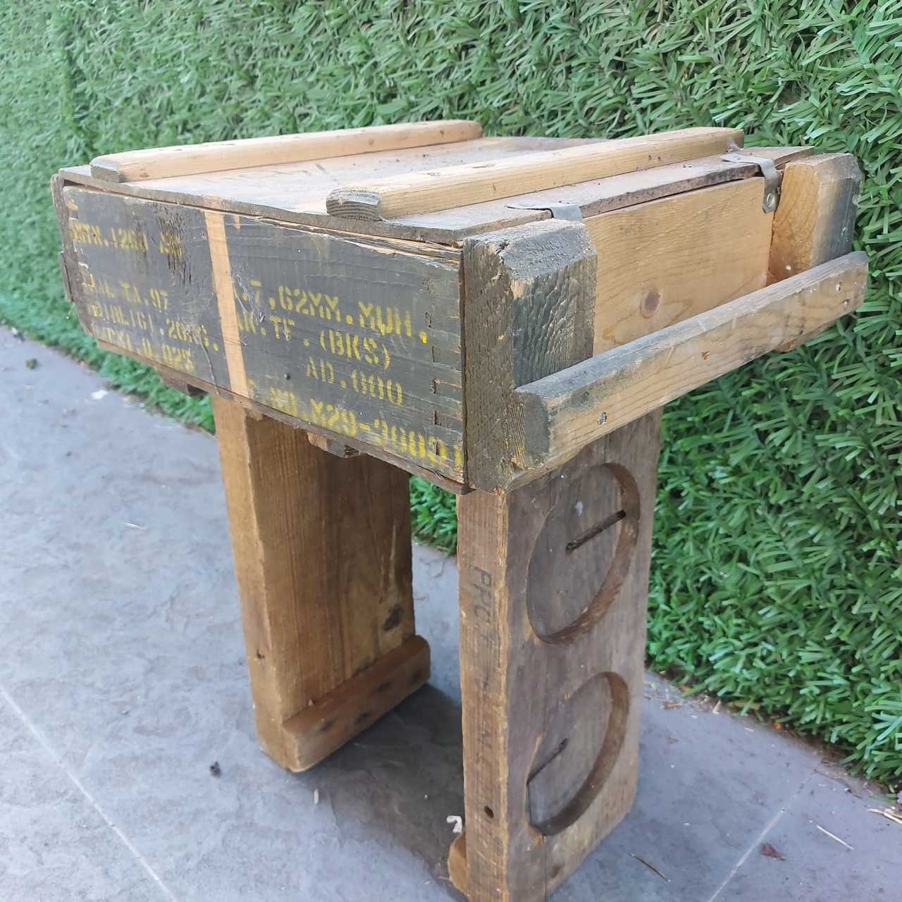 50x35x16 CM. Orjinal Ahşap Mühimmat Sandığı