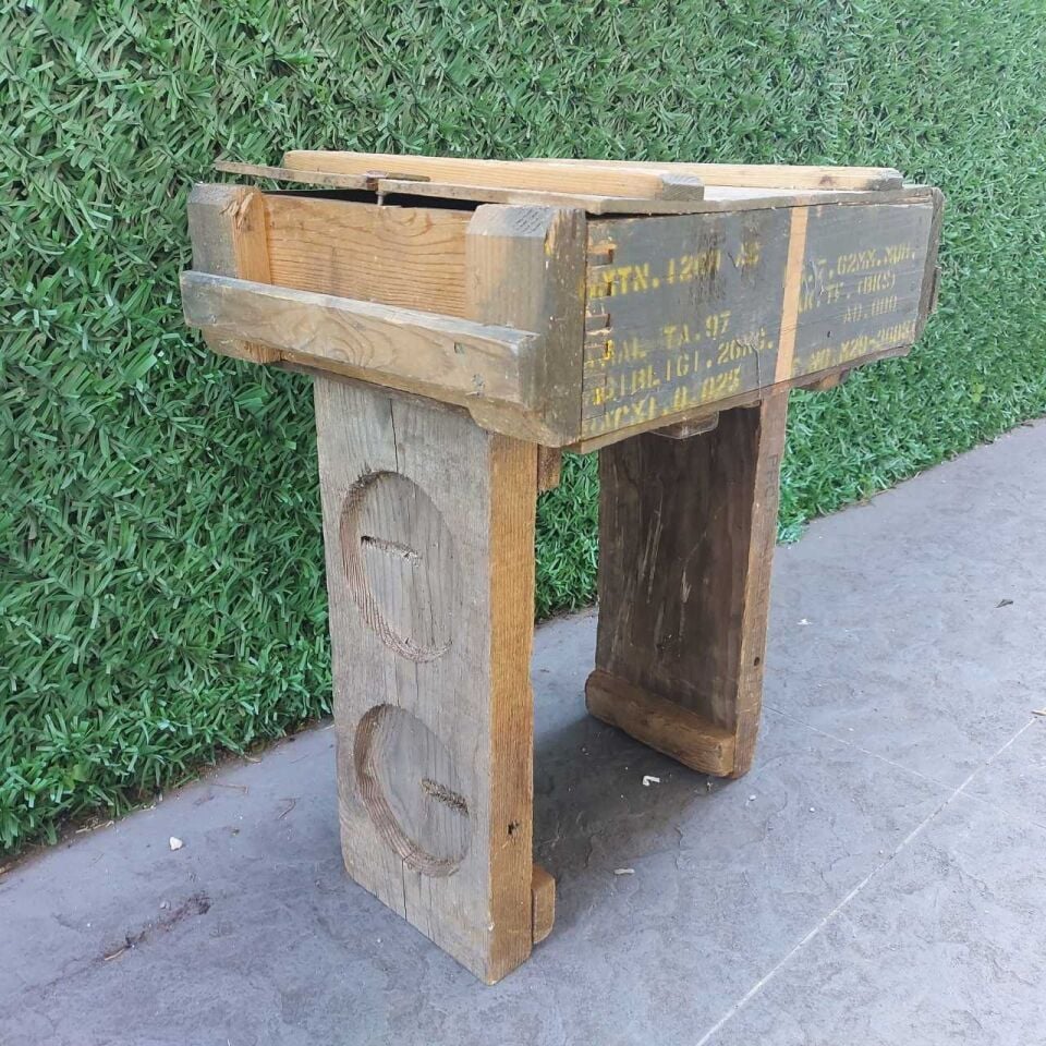 50x35x16 CM. Orjinal Ahşap Mühimmat Sandığı