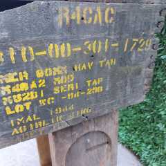 45x40x30 CM. Orjinal Ahşap Mühimmat Sandığı