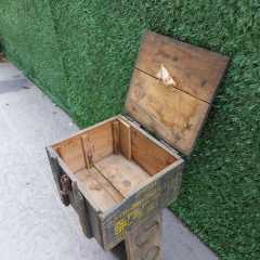 45x40x30 CM. Orjinal Ahşap Mühimmat Sandığı