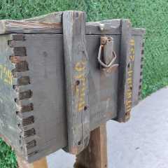 45x40x30 CM. Orjinal Ahşap Mühimmat Sandığı