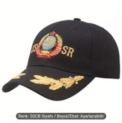 Sovyet Nakış Şapka Unisex Siyah Renk (Ayarlanabilir) Sıfır Ürün