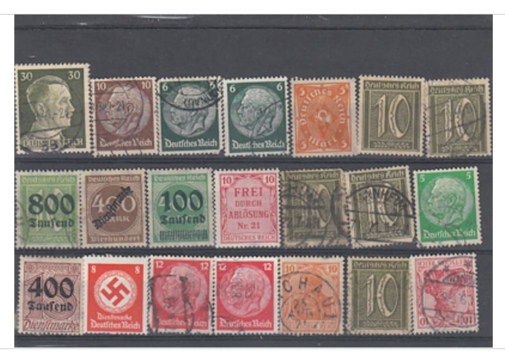 Model-33 Üçüncü Reich 1933-1945 Berlin Damgalı Damgasız Kartela
