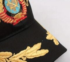 Sovyet Nakış Şapka Unisex Siyah Renk (Ayarlanabilir) Sıfır Ürün