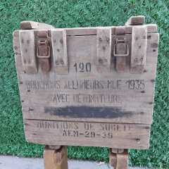 47x30x48 CM. Orjinal Ahşap Mühimmat Sandığı