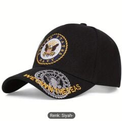 US Navy Nakış Şapka Siyah Renk Unisex (Ayarlanabilir) Sıfır Ürün