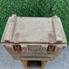 47x30x48 CM. Orjinal Ahşap Mühimmat Sandığı