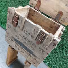 47x30x48 CM. Orjinal Ahşap Mühimmat Sandığı