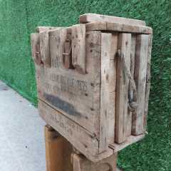 47x30x48 CM. Orjinal Ahşap Mühimmat Sandığı