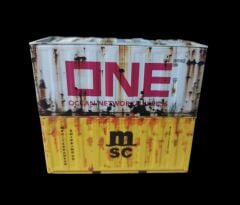 11.5x5x5.5 cm. MSC Konteyner Formunda Metal Organizer Modeli