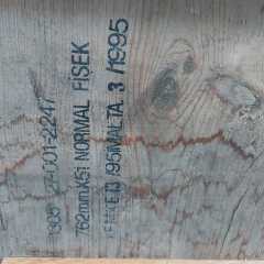 36x45x4 CM Orjinal Ahşap Mühimmat Sandığı Parçası