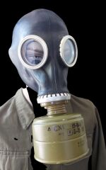 Rus GP-5 Siyah Renk Gaz Maskesi+40mm. Gost Filitre